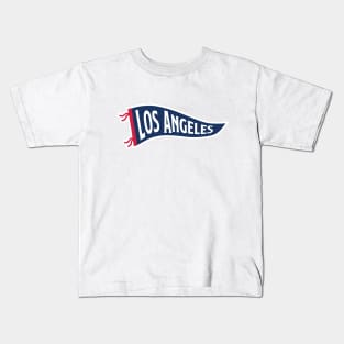 Los Angeles Pennant - White Kids T-Shirt